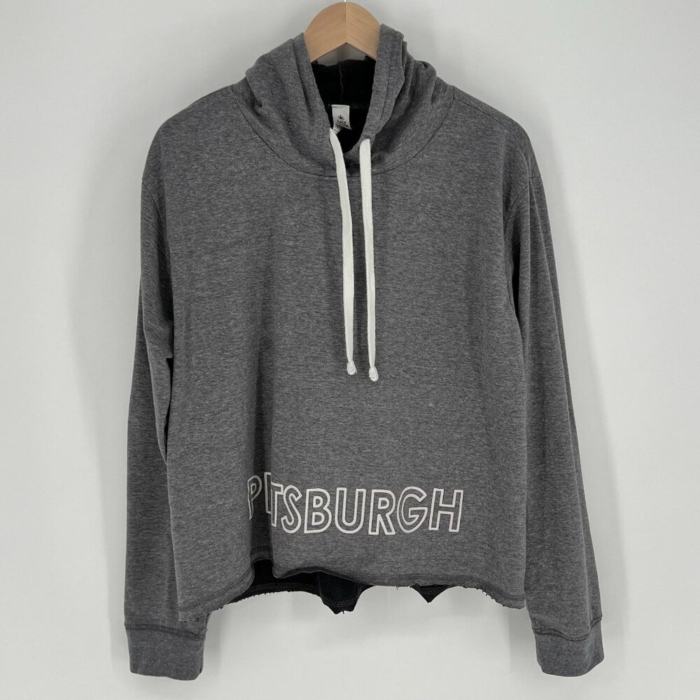 Salt Creek Apparel Womens Pittsburgh Hoodie Size XL Gray‎ Pullover Football Cozy